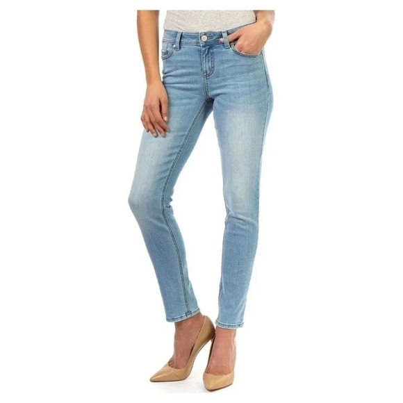 Jordache Women's Mid Rise Skinny Jeans - Picture 2 of 4